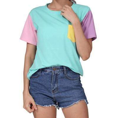 Kinky Cloth T-Shirt blue / L Pastel Tri Color T-shirt
