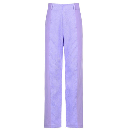 Kinky Cloth Lavender / S Patchwork Corduroy Pants