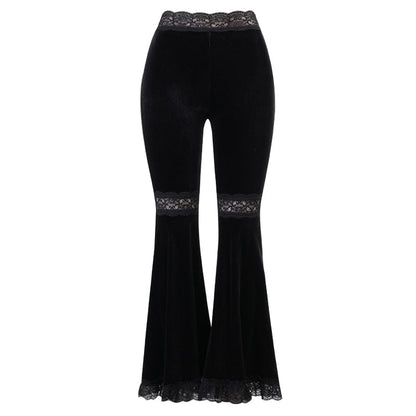 Kinky Cloth Patchwork Lace Flared Pants