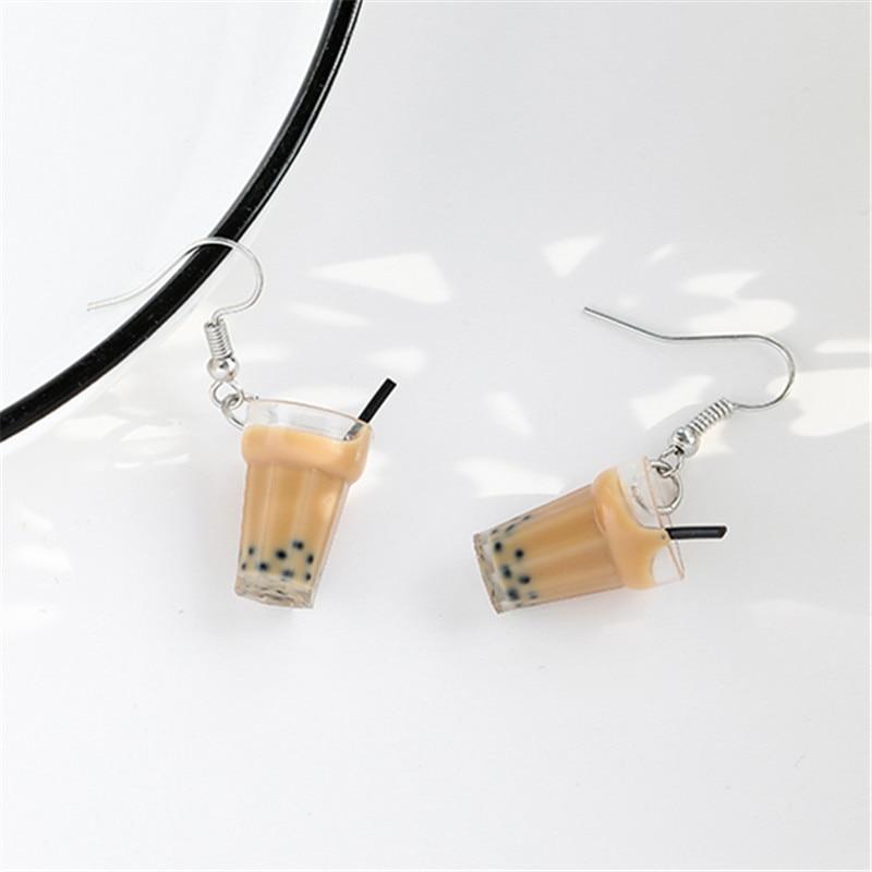 Kinky Cloth 200000168 Pearl Milk Tea Earrings