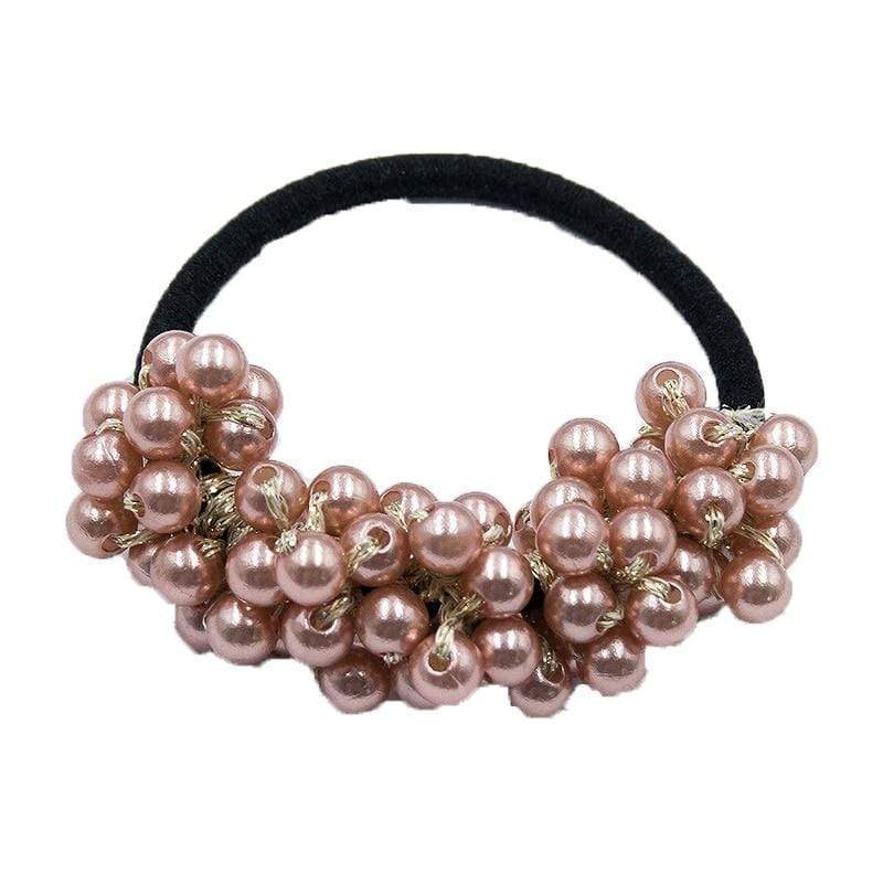 Kinky Cloth 200000395 Pink Pearl Rubber Bands Beads Ponytail