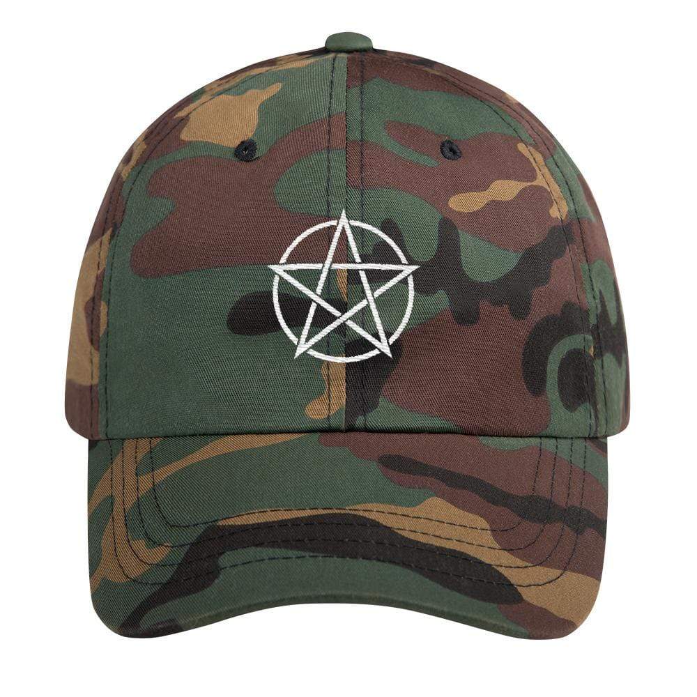 Kinky Cloth Hats Green Camo Pentagram Hat