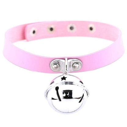 Kinky Cloth Pink Pet Kitten Bell Collar