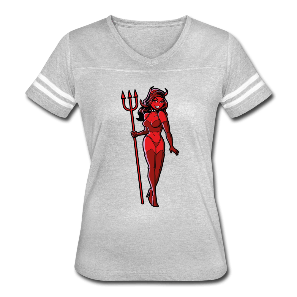 SPOD Women’s Vintage Sport T-Shirt heather gray/white / S Pin Up Devil Women’s Vintage Sport T-Shirt