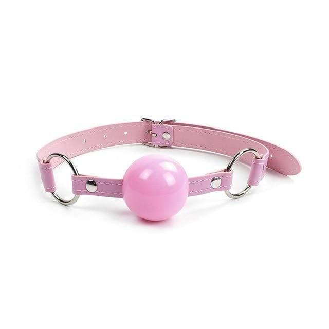 Kinky Cloth Pink Solid ball Pink Ball Mouth Choker