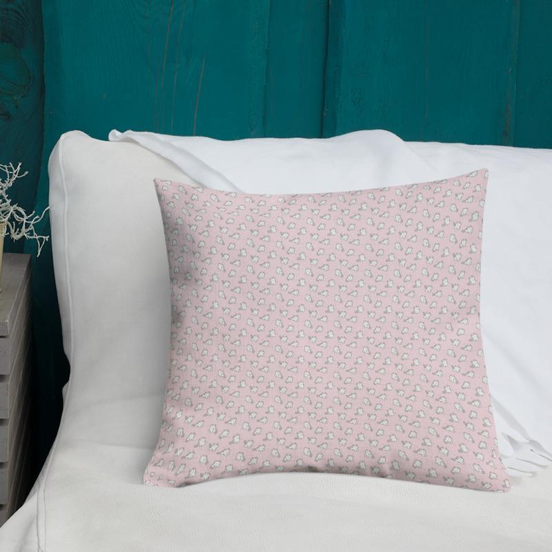 Kinky Cloth Pink Kitty Premium Pillow