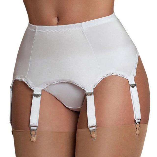 Kinky Cloth White / S Pinup Suspender Garter Belt