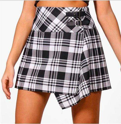 Plaid Mini 2 Piece Skirt and Top Set