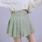 Kinky Cloth Skirt green / L Plaid Pleated Skirt