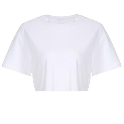 Kinky Cloth 200000791 White / S Plain Loose Crop Top T-Shirt