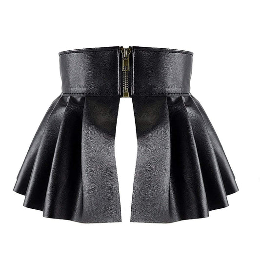 Kinky Cloth 349 Pleated Micro Mini Leather Skirt