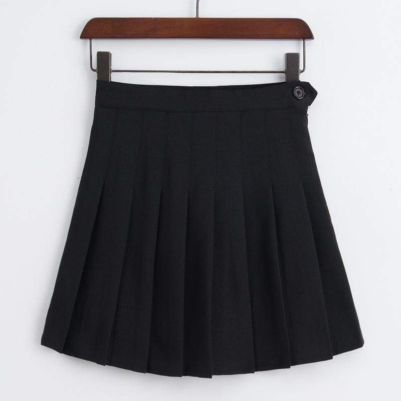 Kinky Cloth Skirt Black / L Pleated Pastel Tennis Skirt