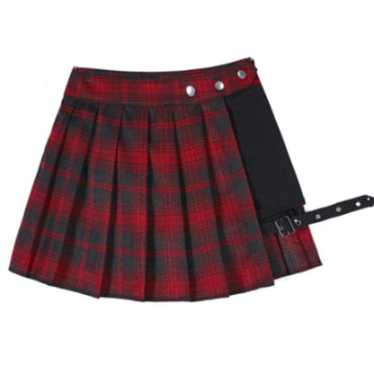 Kinky Cloth 704-2HOS / XS Pleated Side Button Mini Skirt