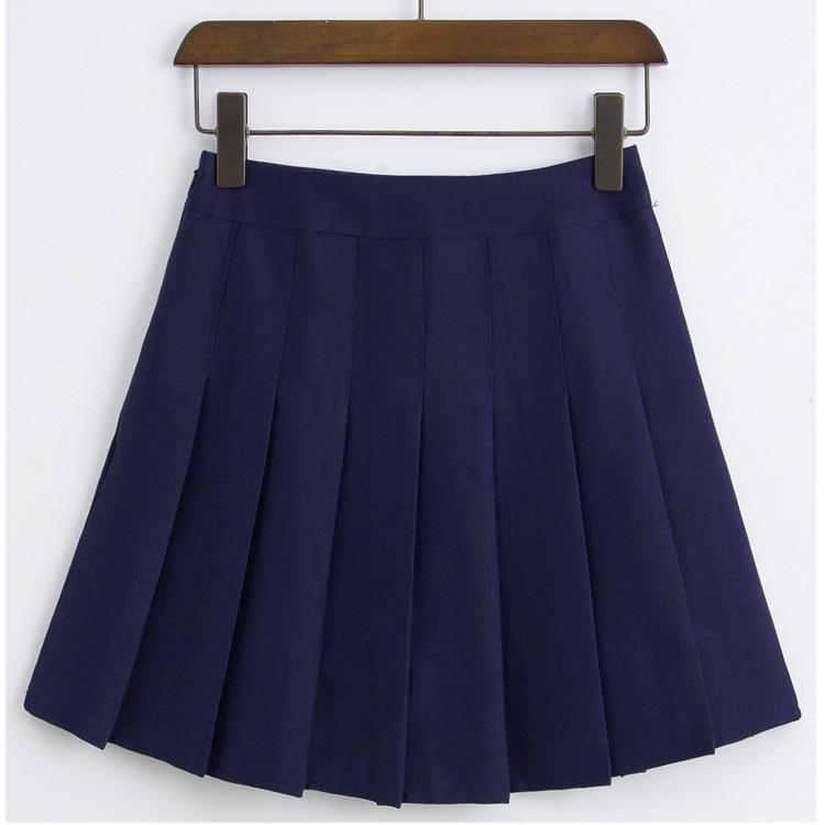 Kinky Cloth Skirt Navy Blue / L Pleated Skirt