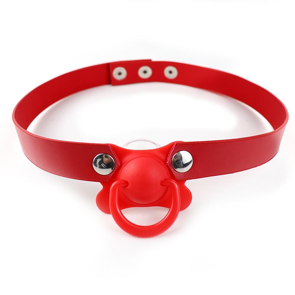 Kinky Cloth 200345142 Red Plus Size Choker Gag Adult Pacifier