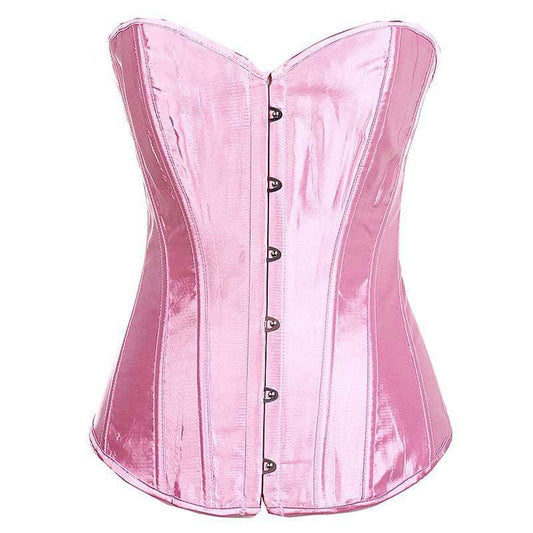 Kinky Cloth 200001885 Pink / 4XL Plus Size Satin Overbust Corset