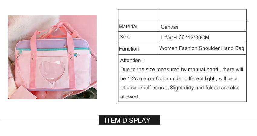 Kinky Cloth 100002856 Preppy Style Large Canvas Bag