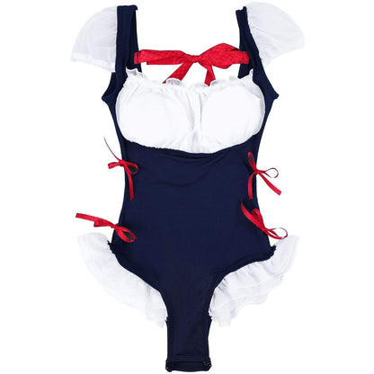 Kinky Cloth 200003986 Navy Blue (without zipper) / One Size Princess Dress Up Maid Bodysuit