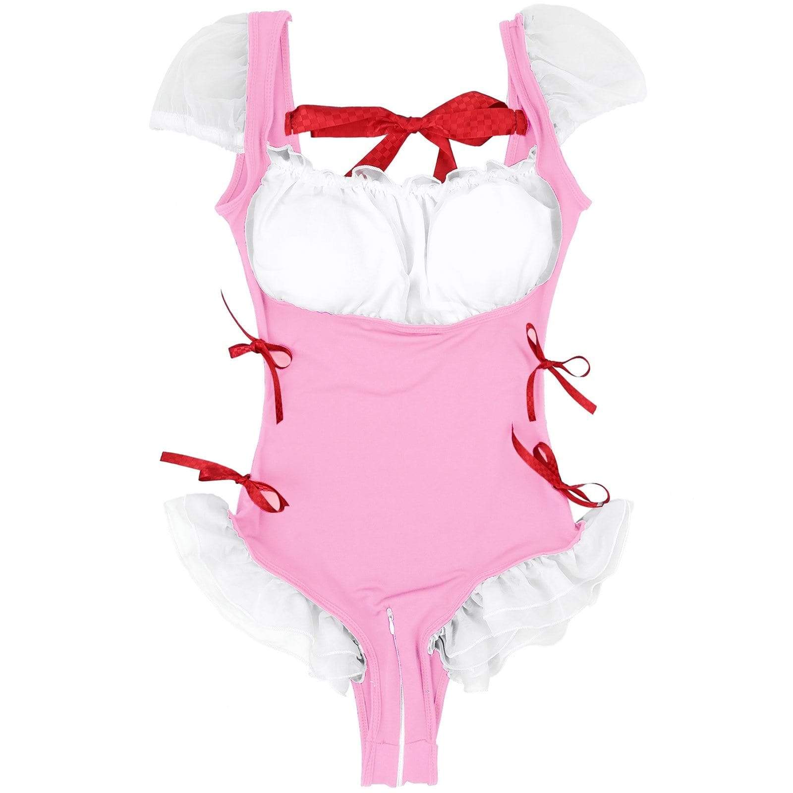 Kinky Cloth 200003986 Pink (with zipper) / One Size Princess Dress Up Maid Bodysuit