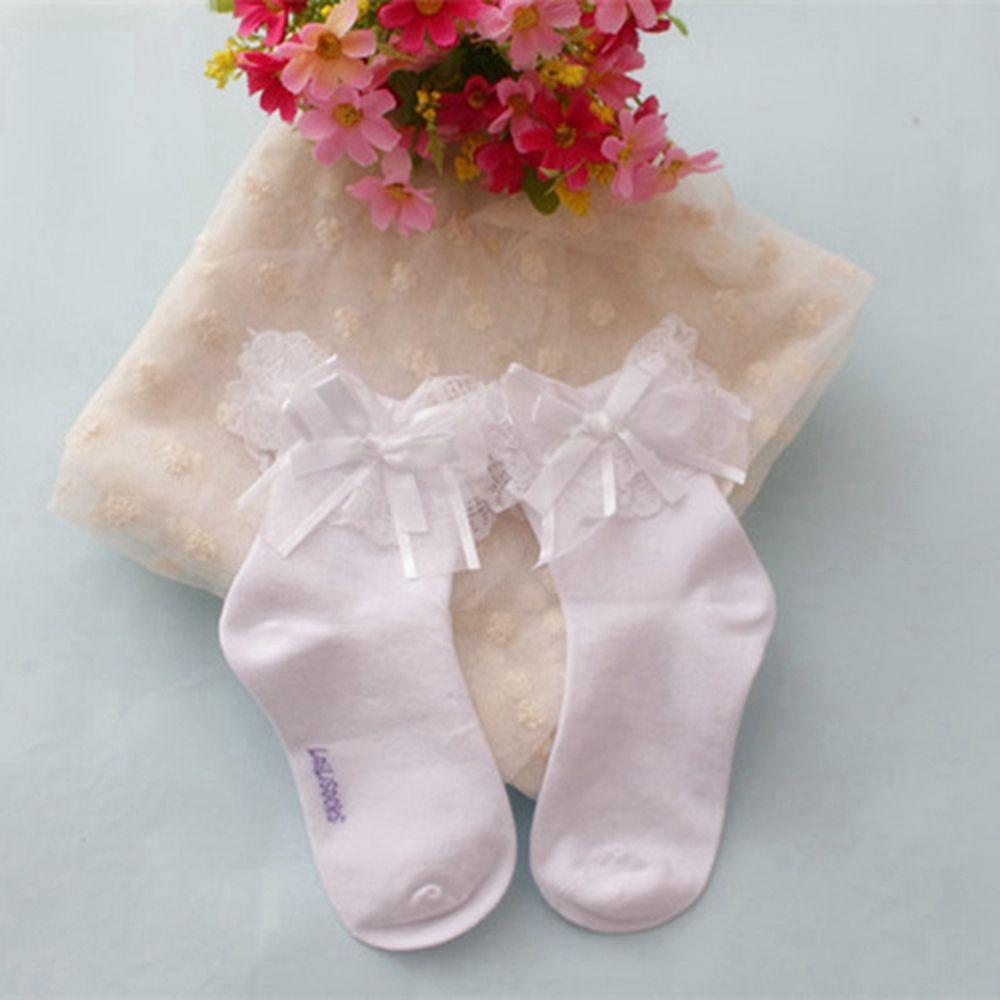 Kinky Cloth Socks White / L Princess Ruffle Socks