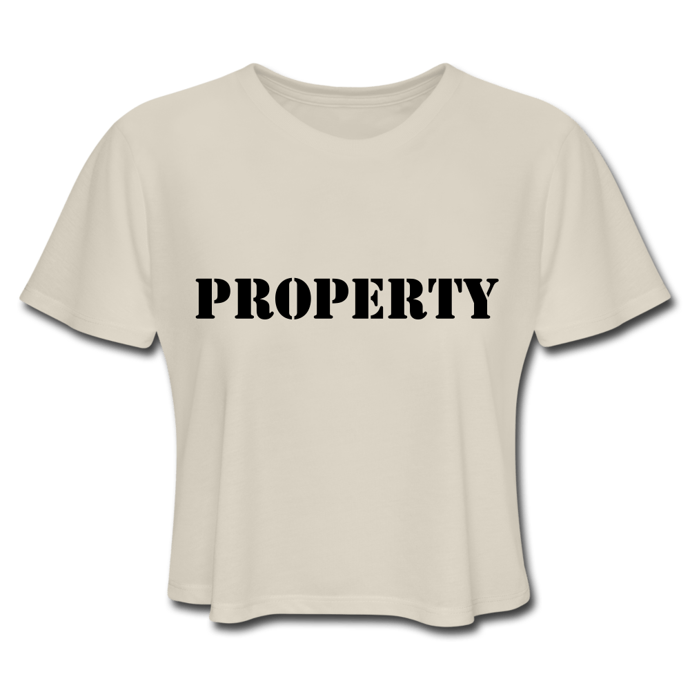 SPOD Women's Cropped T-Shirt | Bella+Canvas B8882 dust / S Property Stencil Crop Top