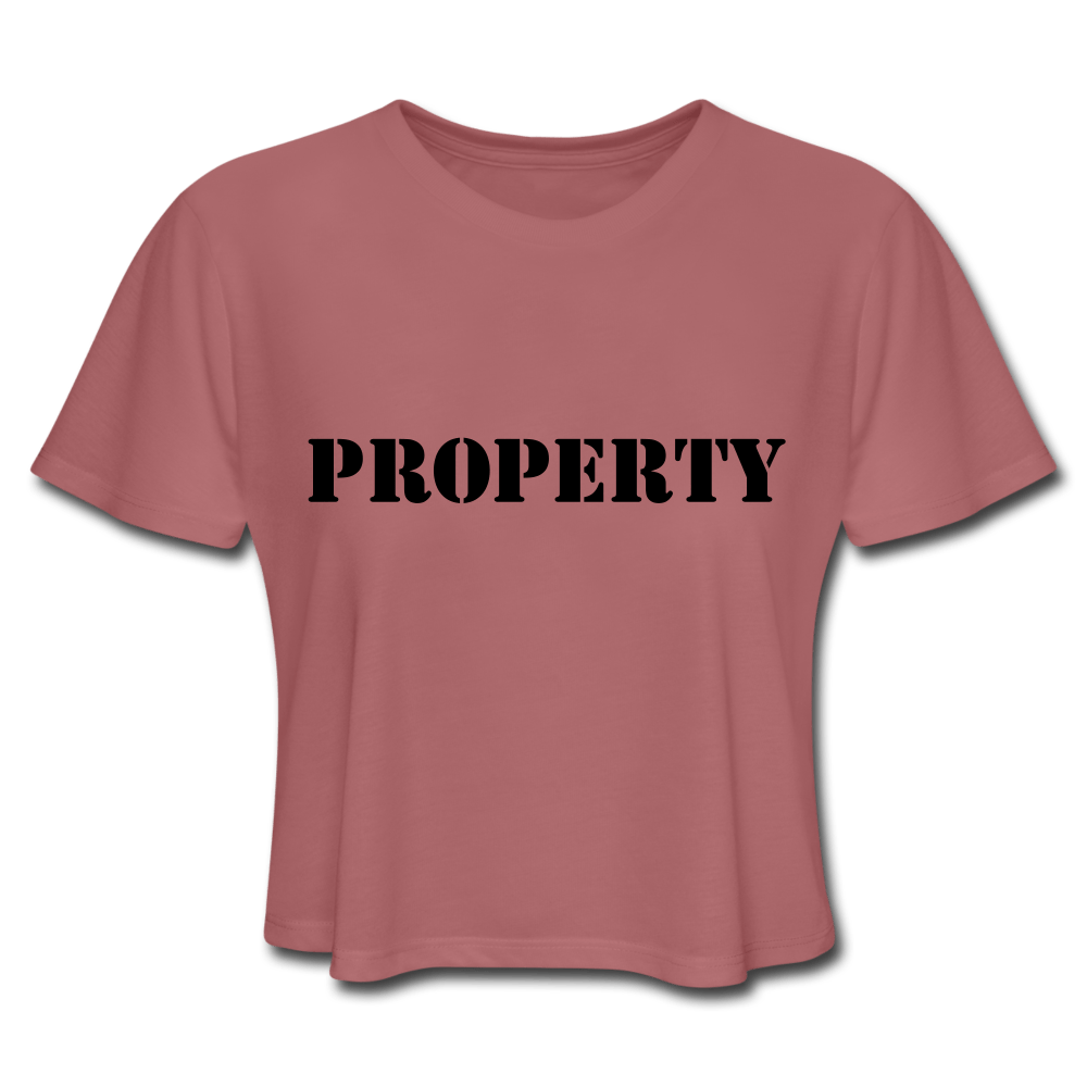 SPOD Women's Cropped T-Shirt | Bella+Canvas B8882 mauve / S Property Stencil Crop Top