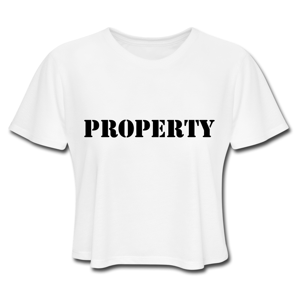 SPOD Women's Cropped T-Shirt | Bella+Canvas B8882 white / S Property Stencil Crop Top