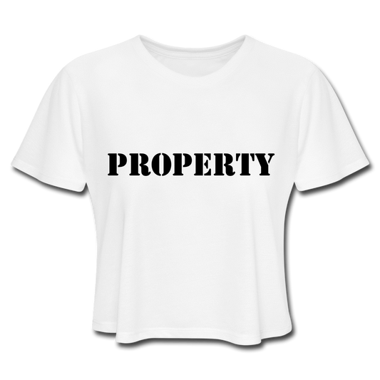 SPOD Women's Cropped T-Shirt | Bella+Canvas B8882 white / S Property Stencil Crop Top