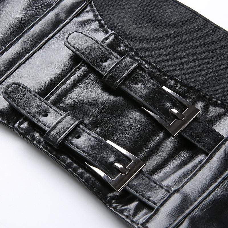Kinky Cloth 200000790 PU Leather Buckle Strap Cami Top