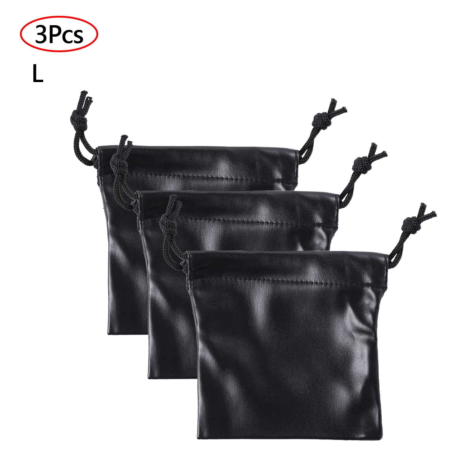 Kinky Cloth 200345142 L PU Leather Drawstring Storage Bag 3 Pcs