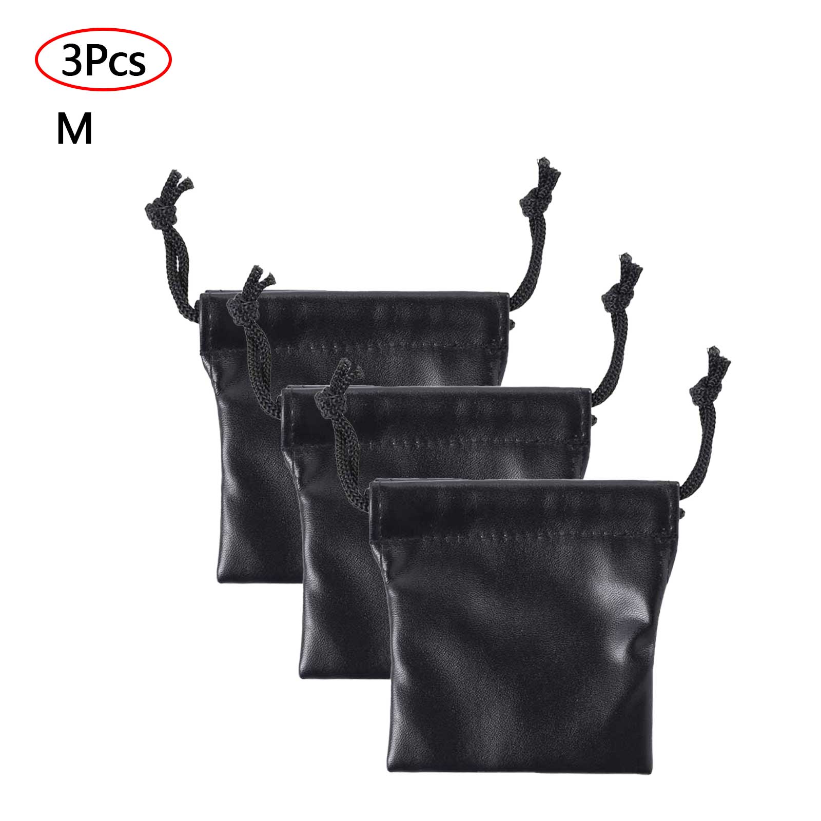 Kinky Cloth 200345142 M PU Leather Drawstring Storage Bag 3 Pcs