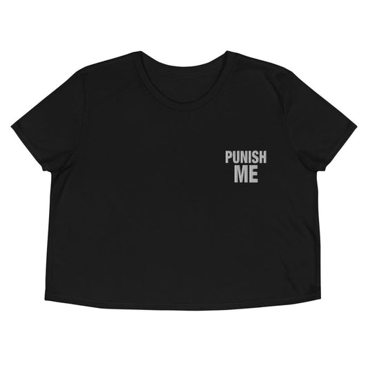 Kinky Cloth Black / S Punish Me Embroidered Crop Top