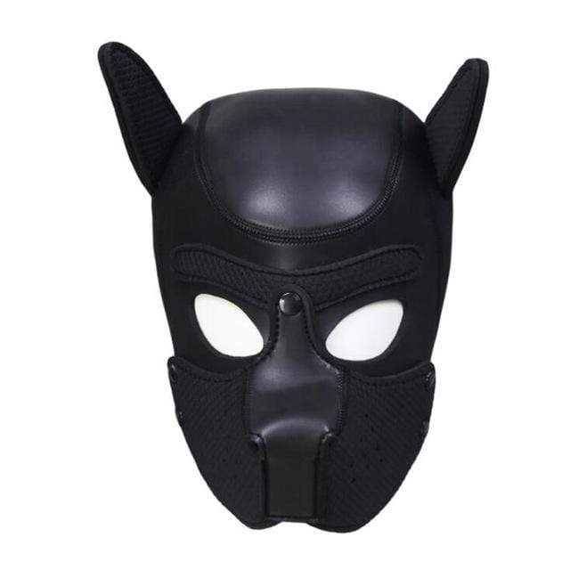 Kinky Cloth Accessories Black Puppy Play Dog Hood Mask
