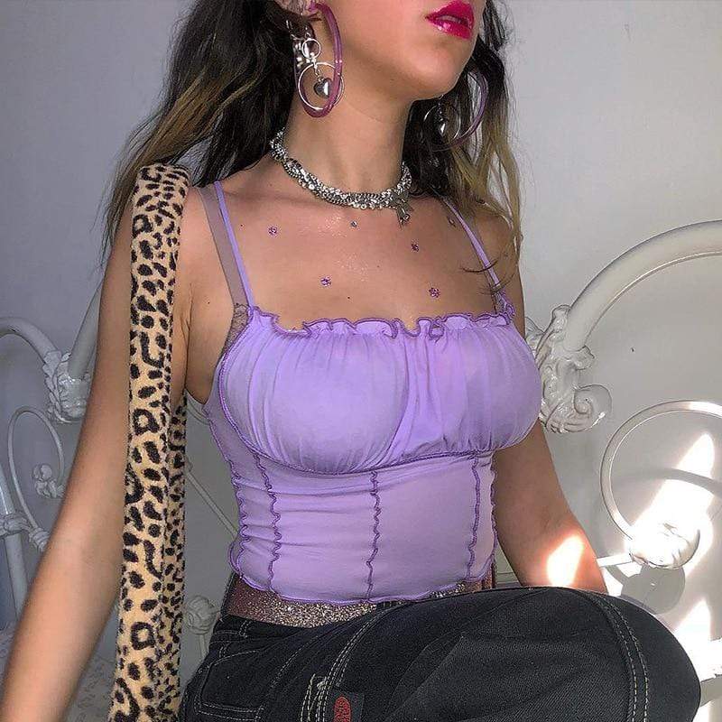 Kinky Cloth L Purple Princess Cami Top
