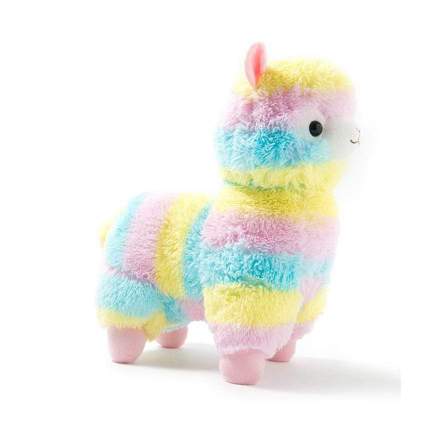 Kinky Cloth Stuffed Animal Rainbow Alpaca Stuffie