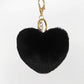 Kinky Cloth 200000174 black Rainbow Heart Pompoms Keychain