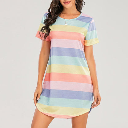 Kinky Cloth Rainbow Striped Sleepwear