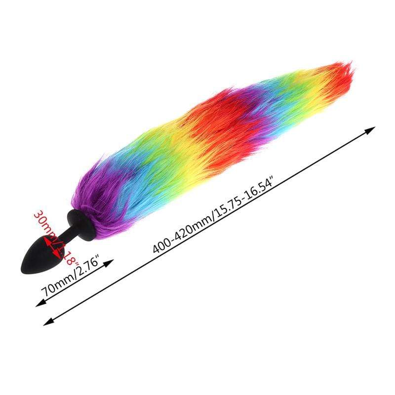 Kinky Cloth Rainbow Tail Plug