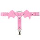 Kinky Cloth Accessories Cat evil pink Red Bow Single Clip Garters