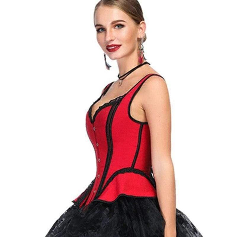 Kinky Cloth Red Victorian Corset