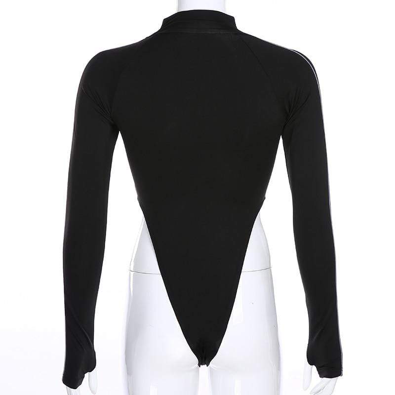 Kinky Cloth 201531501 Reflective Stripe High Cut Bodysuit