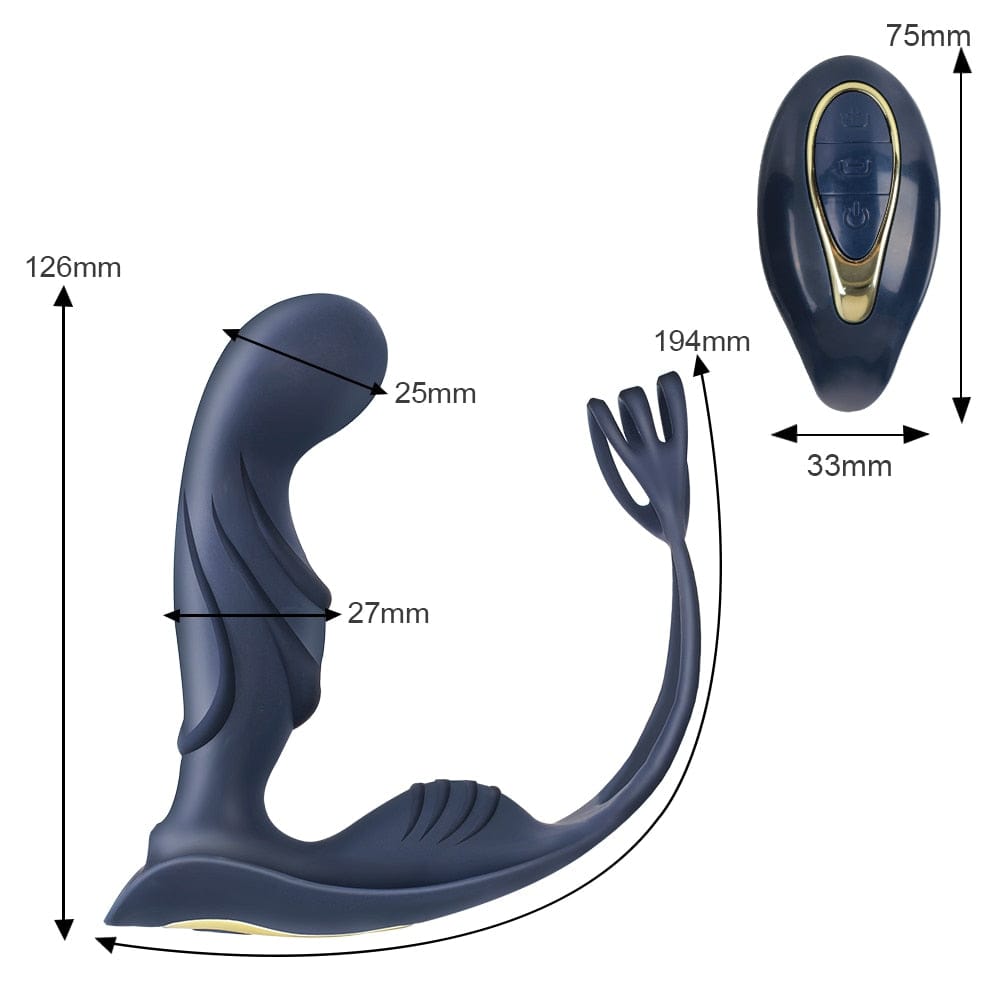 Kinky Cloth Remote Control Cock Ring Vibrator