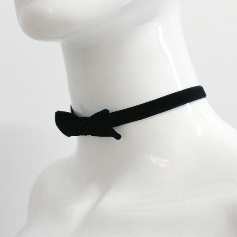 Kinky Cloth 200000162 Black Bowknot / Silver Ribbon Bell Pendant Velvet Choker