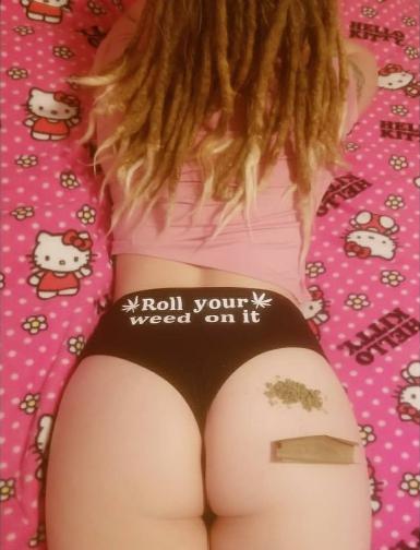 Kinky Cloth panties S Roll Your Weed On It Panty