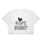 Kinky Cloth Top Crop Top - S / Black/ White Font Rope Bunny Bondage Top
