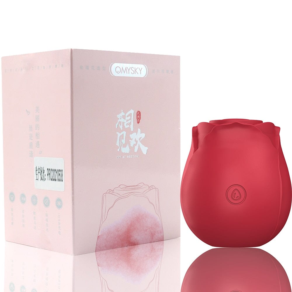 Kinky Cloth China / Rosy Big Box Rose Suctional Vibrator