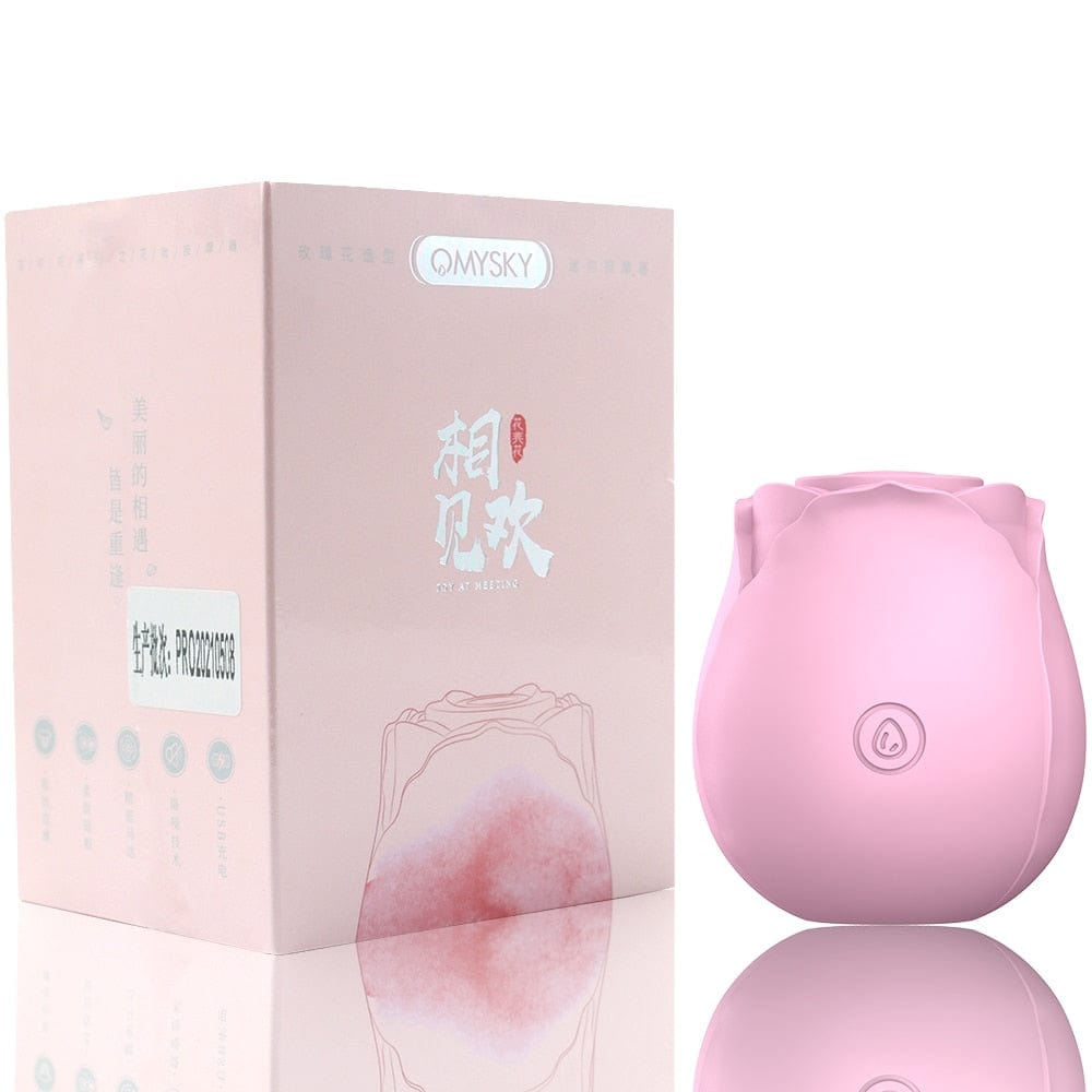 Kinky Cloth Pink Big Box Rose Suctional Vibrator