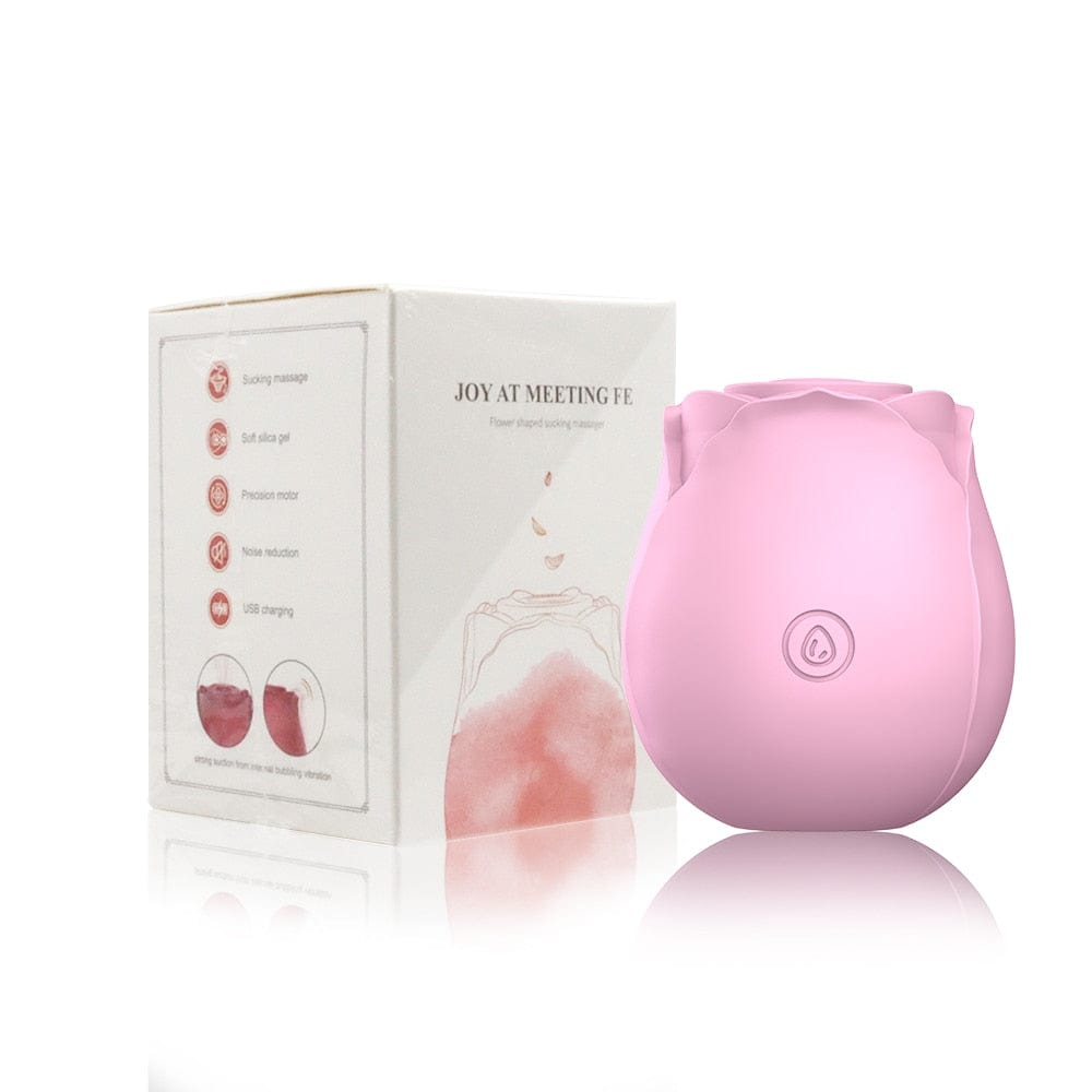 Kinky Cloth Pink Small Box Rose Suctional Vibrator