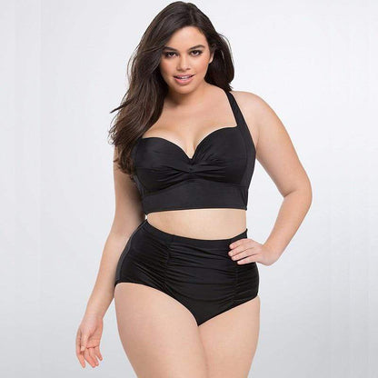 Kinky Cloth 200004279 Ruched Retro Plus Size Two Piece