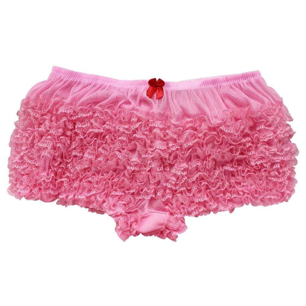 Kinky Cloth Panties Pink / One Size Ruffled Bloomer Panties